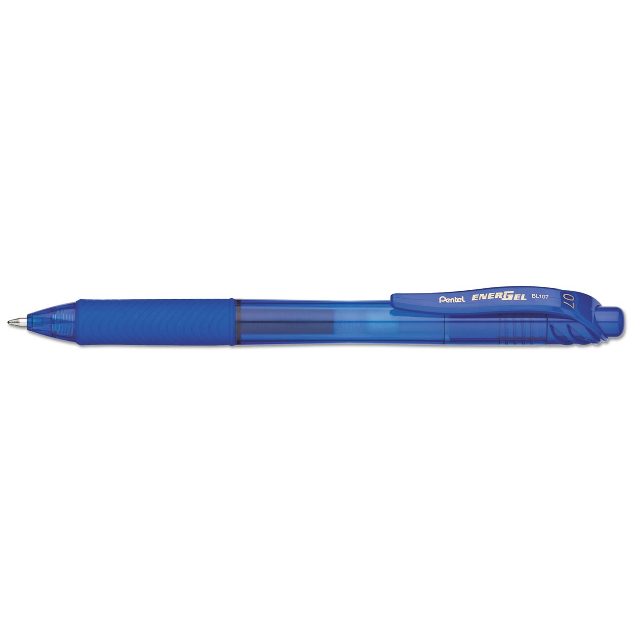 Pentel EnerGel-X Retractable Gel Pen 0.7 mm Metal Tip Blue Ink/Barrel Dozen
